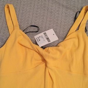 Forever 21 yellow body knit dress size M